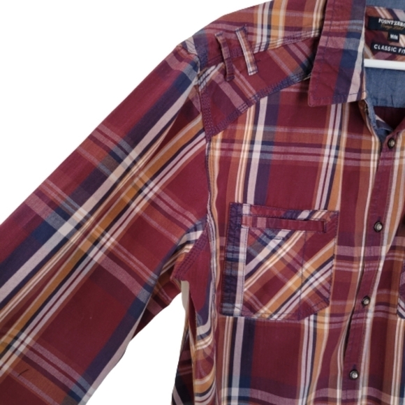 Point Zero orange label classicisme fit shirt sz M - Picture 2 of 6